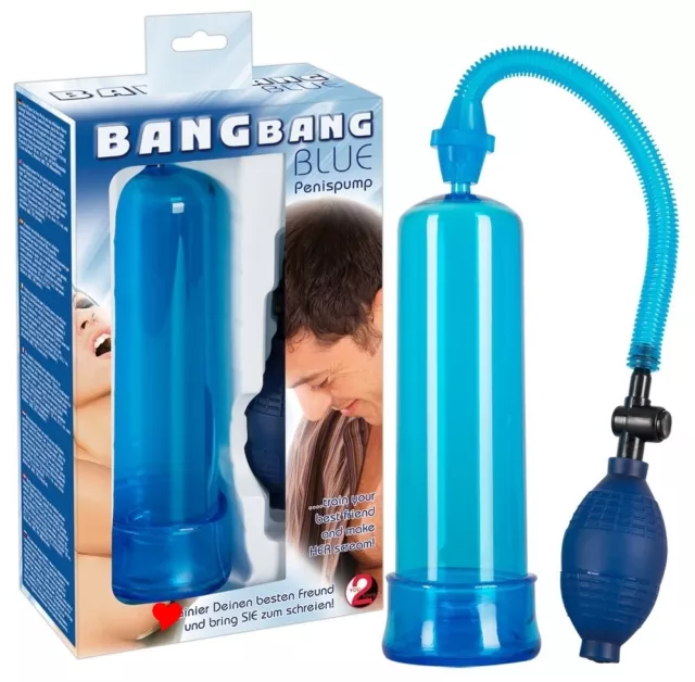 Sviluppatore a pompa per il pene Bang Bang Blue Sexy shop toys Ingrandimento