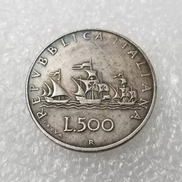 500 Lire 1957 Caravelle BANDIERE CONTROVENTO "Prova" - Riproduzione