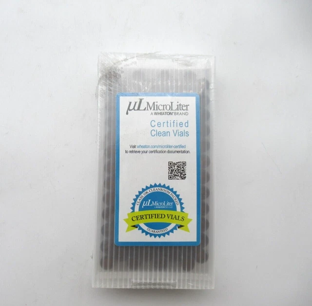 Wheaton Microliter 11-6200 Vial 11mm Amber w/Patch Snap 12x32mm 100/Pk SEALED