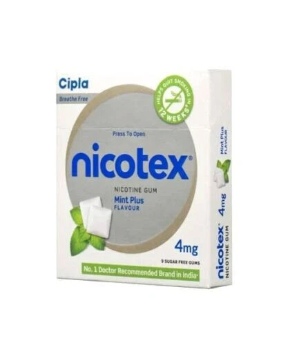 Chicle Nicotex 4 mg como nueva (36 tiras) sin azúcar