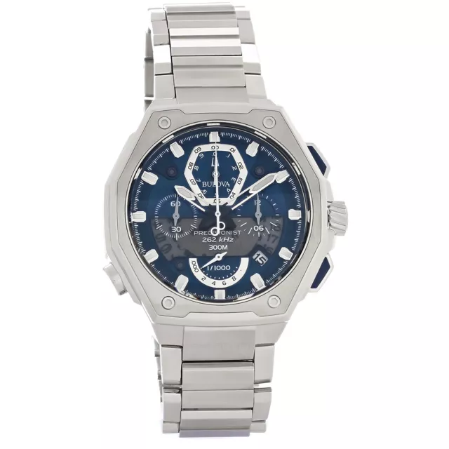 MEN S BULOVA CHRONOGRAPH Crystal Bezel Stainless Steel Watch C837378 52.00 PicClick