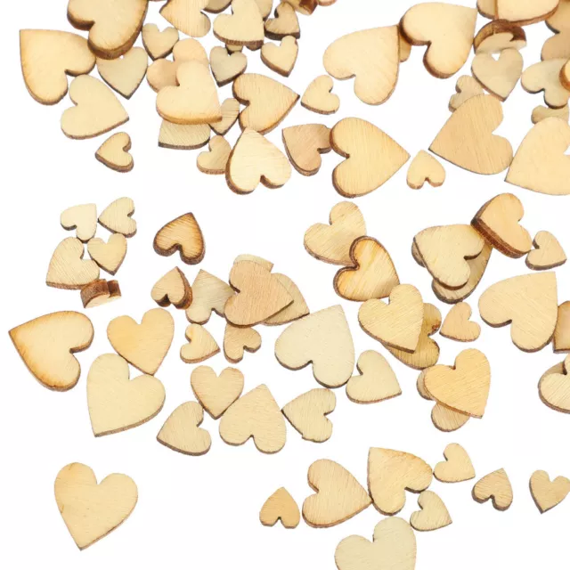 200 Wood Heart Slices for DIY Crafts & Christmas Decor