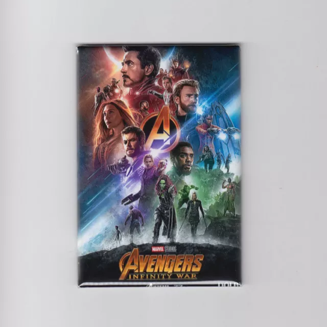 AVENGERS INFINITY WAR / LOGO - 2"x3" MOVIE POSTER MAGNET (black panther marvel)