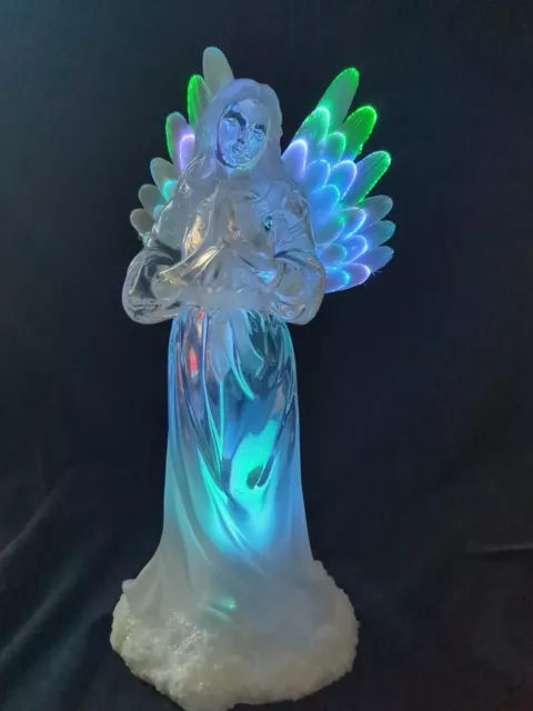 Avon Holiday Treasures Glowing Fiber Optic Angel 11.75'' H 2002 Lights Christmas 3