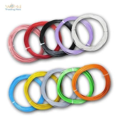 ( 0,60€/ M) 10m Flexible Galon 0,50mm ² Câble ,en Cuivre Robinet Fil Toronné