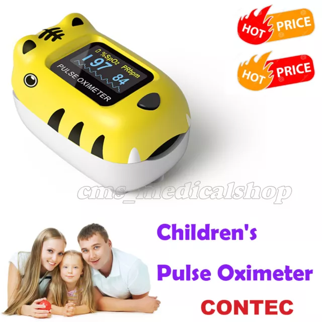 CONTEC Kid/Pediatric/Child Fingertip Pulse Oximeter LCD display,SpO2 Oxygen