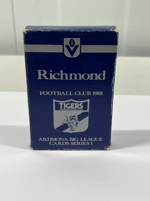 1981 ARDMONA VFL Big League Series 1 Cards RICHMOND Tigers Football Club 33