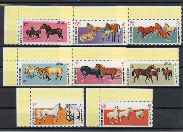 [G80.520] Umm al Qiwain : Horses - Good Set Very Fine MNH Stamps
