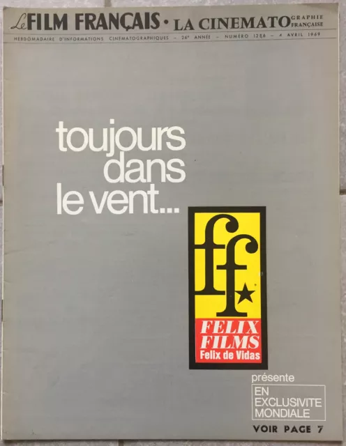 LE FILM FRANCAIS Cinématographie Française FELIX FILMS Felix De Vidas 1969 *