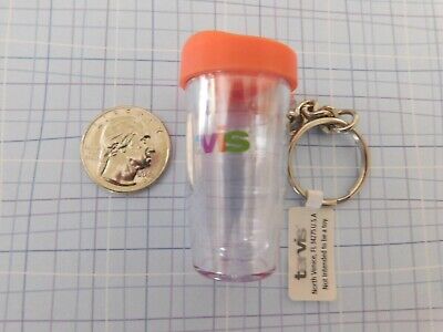 Minature Mini Tervis Tumbler Cup Keychain With Removable Lid New Cute Rare