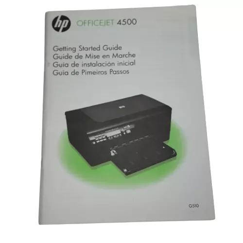 HP Officejet 4500 OEM Manual Getting Started Guide Instruction Booklet 2010 G510