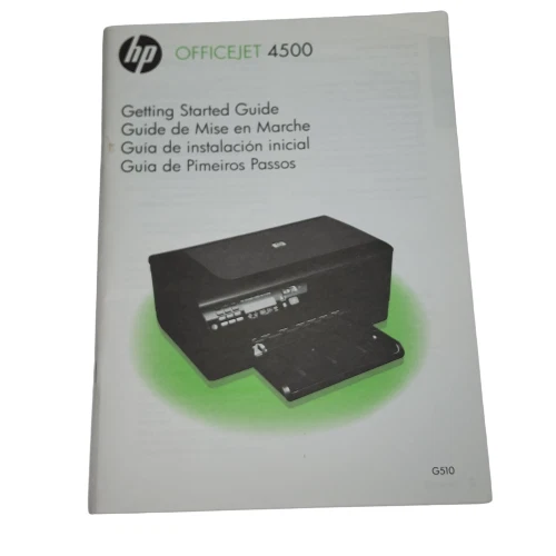 HP Officejet 4500 OEM Manual Getting Started Guide Instruction Booklet 2010 G510