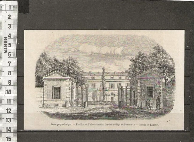G498 / Gravure /  Ecole Polytechnique - Pavillon De L Administration