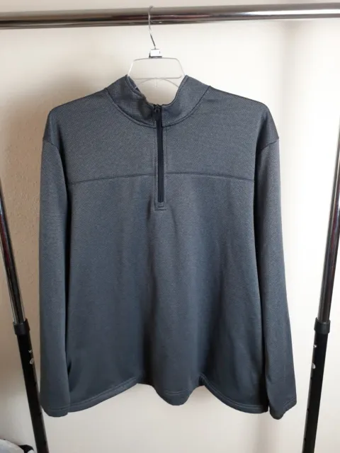 Grand Slam Sweatshirt Mens Quarter Zip Long Sleeve Pullover Gray Size XXL