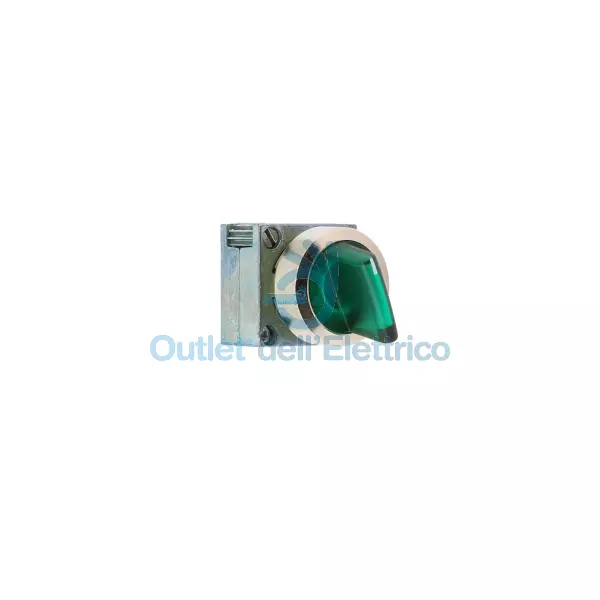 Siemens 3sb35012la41 selettore luminoso verde in metallo 2 posizioni con ritorno