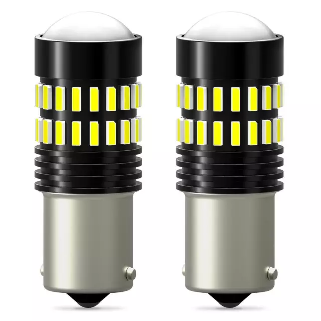 2x 1156 BA15S 48SMD LED Interior Light Bulb Tail Brake Reverse Turn Signal White