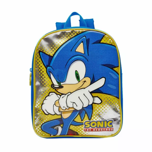 Official Children's Sonic the Hedgehog Character Blue Backpack - Kids School Bag