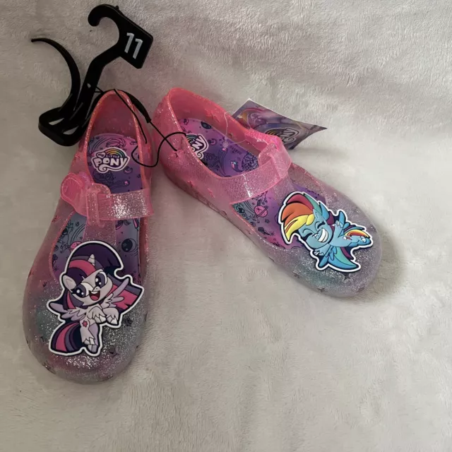 My Little Pony Jelly Shoes Toddler Girls Sz 11 Pink Mary Jane Flats
