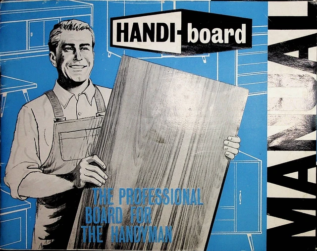 Original Vintage Handi-Board Heft Handbuch 1960er Jahre Bau modulare Möbel zum Selbermachen