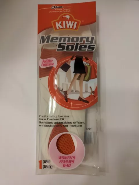 KIWI Shoe Insoles Performance Foam Conforming Memory Soles, Women 6-10