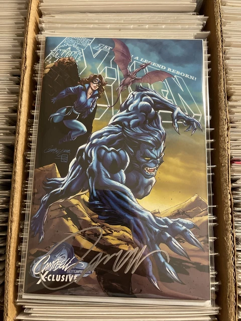 Uncanny X-Men #1 F Beast Kitty Shadowcat J Scott Campbell Variant Signed Coa