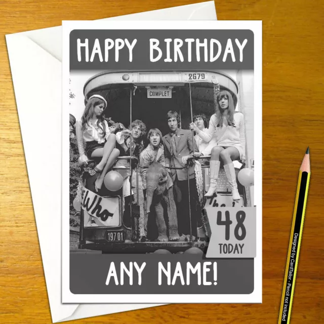 THE WHO Personalised Birthday Card - A5 british english rock and roll