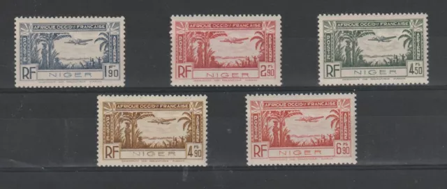 Niger 1940 Flugpost 5 Werte Ivert n°1 / 5 MNH MF122088