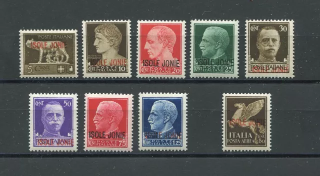 Italy 1941 Ww2 Occupation Ionian Islands General Set N18-N25 + Nc12 Perfect Mnh