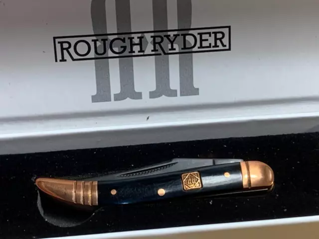 Rough Ryder Copper / Black Smooth Bone Texas Toothpick 3" Pocket Knife RR1588