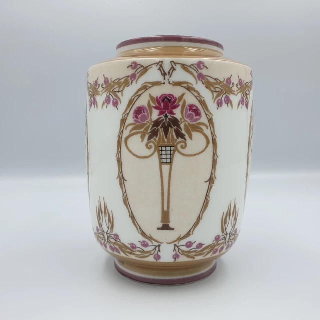 Vase en porcelaine signé De Feure pour Haviland Décor floral Art Nouveau ca 1905