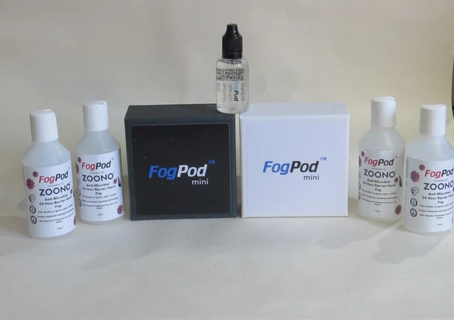 FogPod Mini x 2 con soluzioni antimicrobiche 4 x 100 ml