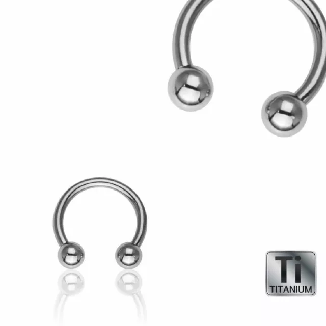 Piercing Titan Hufeisen Silber Nasenpiercing Septum Lippe Nrust Augenbraue Ohr