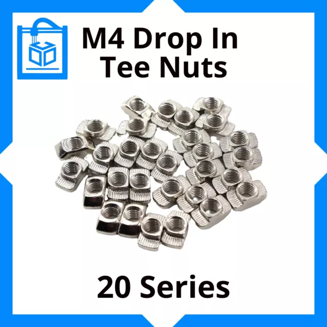 M4 Drop-in-T-Shirt T-Muttern für 2020 6 mm V-Slot Extrusionsprofile CNC 3D-Drucker UK