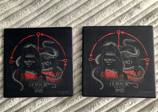 Universal Studios HHN Halloween Horror Nights EXORCIST 2 ceramic drinks coasters