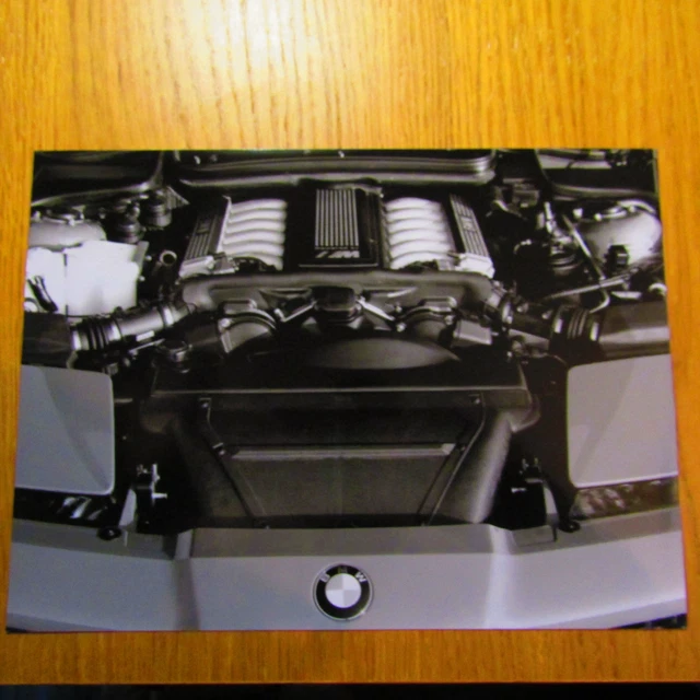 BMW E31 8 Series 850CSi 850 CSi 5.6 V12 Engine B&W Press Foto Photo ...