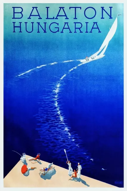 BALATON HUNGARIA Rber - POSTER HQ 40x60cm d'une AFFICHE VINTAGE