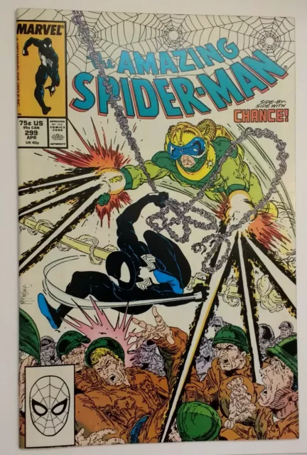 Amazing Spider-Man 299 VF/NM 9.0 1988 White Pages Todd McFarlane 1st Venom Cameo