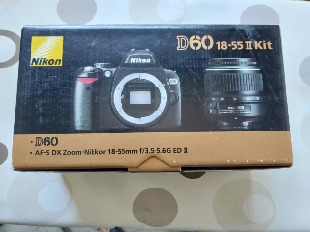 Nikon D D60 10.2MP Digitalkamera - Schwarz (Kit mit 18-55mm f/3.5-5.6GD...