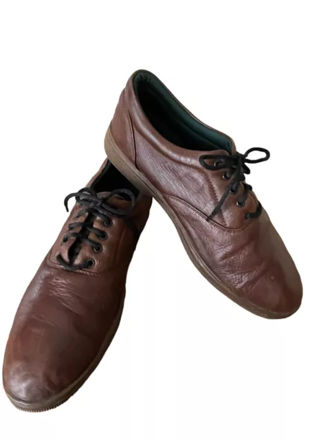 DEER STAGS Brown 12M Mens Oxford Shoes Deerskin Leather Lace Up 540-20