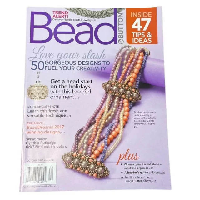 Libro de artesanía de joyería Bead & Button u octubre de 2017 edición 141 consejos truco