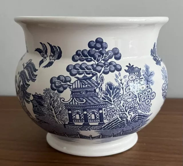 Chinese Plant Pot Blue & White Flower Jardinière Oriental 11.5cm