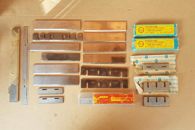 Lot De 7 Raboteuses Spéciales Bois Kanna Vintage Originales Du Japon - État Ancien