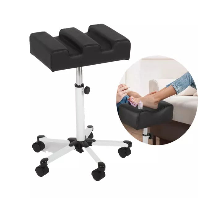 Pedicure Footrest Stool With wheel Double-legged Chair Nail Beauty Salon Spa