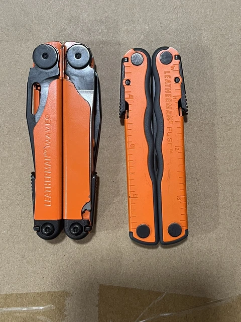 Leatherman Orange Fuse Black Oxide and Wave