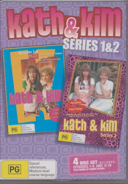 Kath & Kim Series 1 & 2 Complete Dvd 4 Disc Set Region 4 Like New