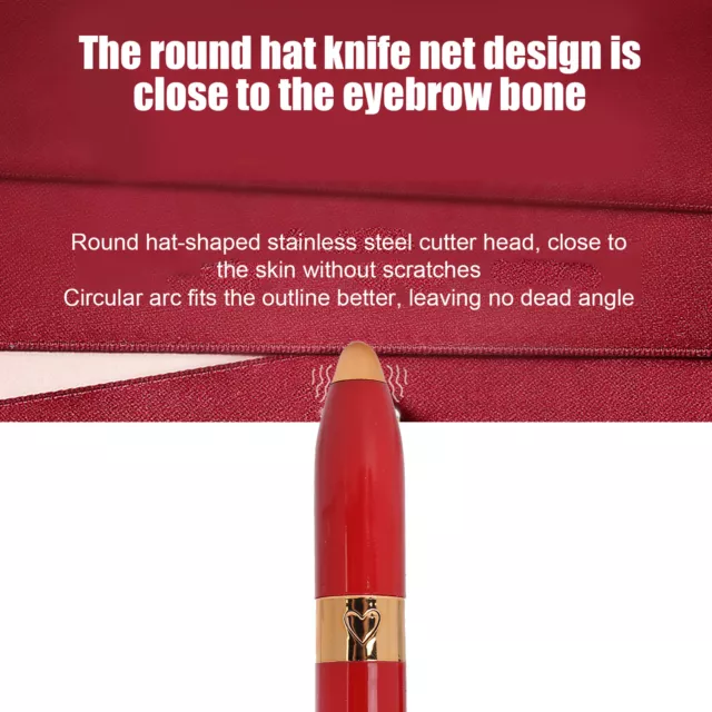 (A Style Red)USB Women Electric Eyebrow Trimmer Face Lip Hair Remover GSA