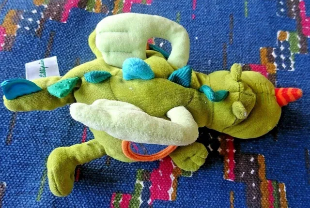 Jb/  Doudou Peluche D'activites  Lilliputiens Dragon Vert Walter  Tbe