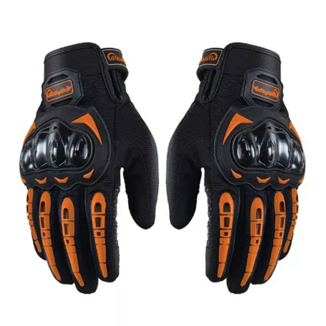 Mens Carbon Knuckle Short Winter Or Summer Motorbike / Motorcycle Leather Gloves