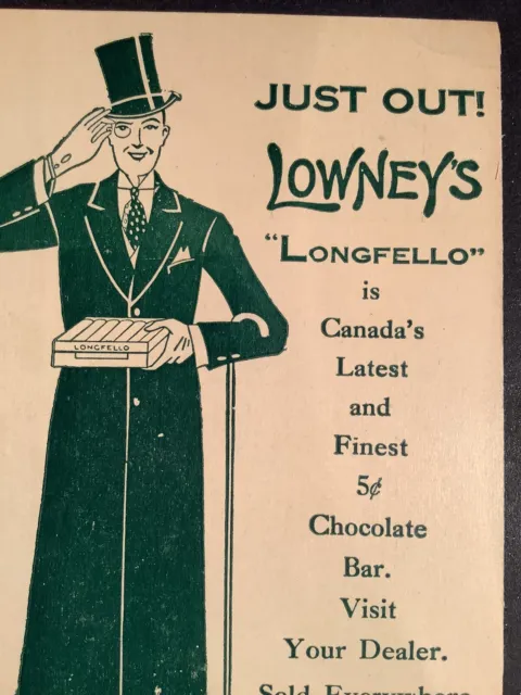 Lowney's 1930’s Longfello Chocolate Bar, Curling Score & Cocoa Canadian Cards 2