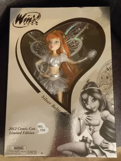 Very Rare Poupée Doll Winx Bloom Silver Believix Edition Jakks Pacific 2012 NIB